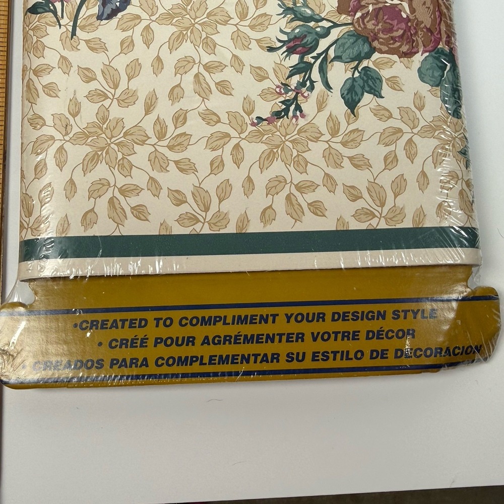 Domestications Wallpaper Border 9 Inch 5 Yards Pre-Pasted Heirloom Floral Flower - Picture 5 of 6